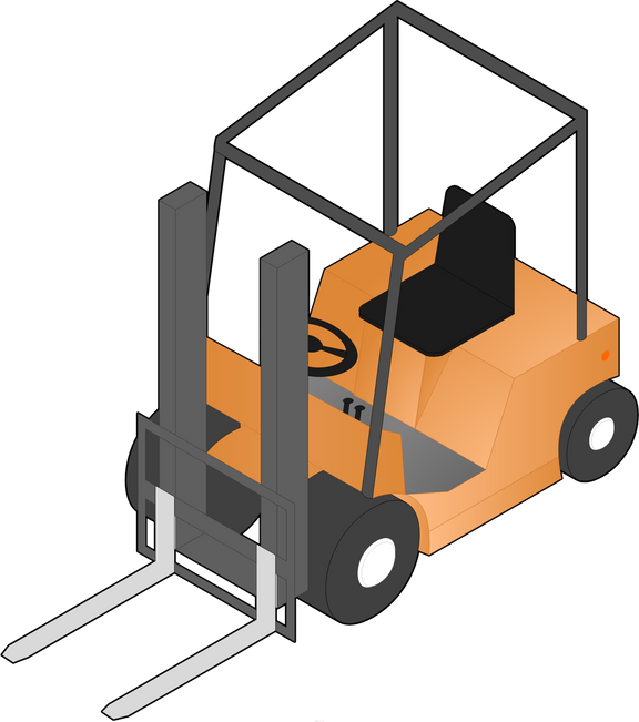 Forklift Vehicle Illustration